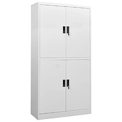 vidaXL Armoire de bureau Gris clair 90x40x180 cm Acier