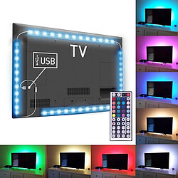 Wewoo Ruban LED Waterproof Epoxyde 3W Époxy IP65 étanche 30 SMD 5050 USB TV lumière de la corde avec télécommande 44 touches, longueur: 4 x 50cm, large: 10mm colorée