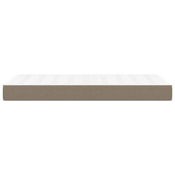 Avis vidaXL Matelas de lit à ressorts ensachés Taupe 80x200x20 cm Tissu