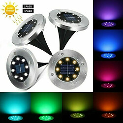 Tradex À 4 SPOTS 8 LED RGB SOLAIRE POUR JARDIN EXTÉRIEUR PEG Lampe à 4 Spots 8 Led Rgb Solaire Pour Jardin Extérieur Peg