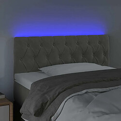 Avis Maison Chic Tête de lit scandinave à LED,meuble de chambre Gris clair 100x7x78/88 cm Velours -MN66231