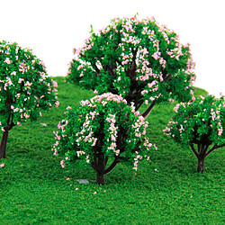 Modèle Arbre,Railroad Scenery,Les arbres du modèle avec fleur rose pas cher