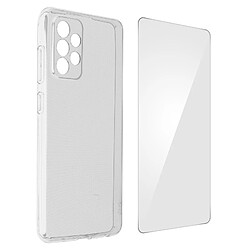 Coque Samsung Galaxy A72 Souple et Film Écran Verre Trempé 4Smarts Transparent