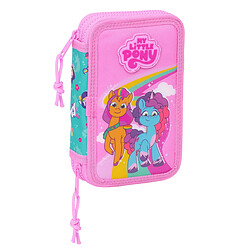 Plumier double My Little Pony Magic Rose Turquoise 12.5 x 19.5 x 4 cm 28 Pièces 