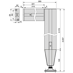 Avis Kit de structure modulaire Emuca Zero 2 profilés finition gris pierre avec matériel et profilés pour le montage au sol et au mur