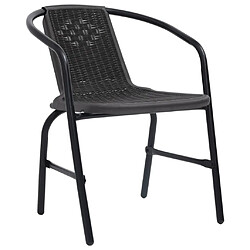 Maison Chic Lot de 4 Chaises de jardin,Fauteuil d'extérieur Rotin plastique et acier 110 kg -MN80597