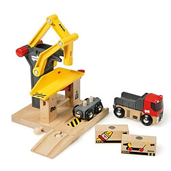 Brio World Grue de Chargement de Marchandises - Accessoire pour circuit de train en bois - Ravensburger - Mixte des 3 ans - 3328