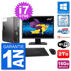 PC Fujitsu D556 DT Ecran 22" Intel i7-6700 RAM 16Go Disque 2To Windows 10 Wifi · Occasion 