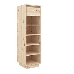 vidaXL Armoire à chaussures 30x34x105 cm bois de pin massif