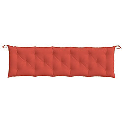 Avis vidaXL Coussin de banc de jardin rouge mélangé 180x50x7 cm tissu