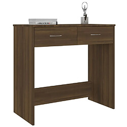 Avis Maison Chic Bureau,Table de travail,bureau de travail pour chambre Chêne marron 80x40x75 cm Bois d'ingénierie -GKD24127