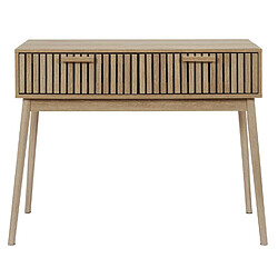 The Home Deco Factory Console 2 tiroirs Saulk en bois - Marron