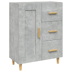 Maison Chic Buffet,Meuble de Rangement,commode pour salon,Cuisine Gris béton 69,5x34x90 cm Bois d'ingénierie -MN40599