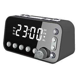 Universal Table de chevet rétro alarme numérique horloge LED grand écran DAB/FM radio réveil double |(Le noir) 