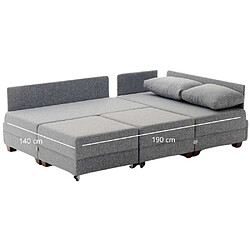 Acheter Hanah Home Canapé d'angle convertible en tissu gris Fly.