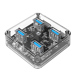 Wewoo Hub USB 3.0 Transparent USB 3.0 bureau avec câble micro USB de 100 cm 