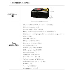 Yonis Enceinte Bluetooth Rétro Autonomie Longue Portée 10m pas cher