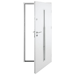 Acheter vidaXL Porte d'entrée blanc 110x207,5 cm aluminium