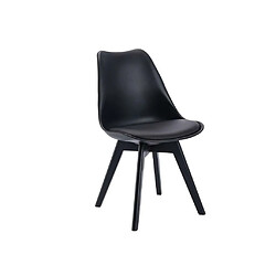 Avis Vente-Unique Lot de 2 chaises JODY - Polypropylène et Hêtre - Noir et pieds noir