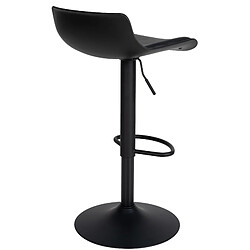 Decoshop26 Tabouret de bar x2 avec repose-pieds hauteur réglable desing moderne en PVC noir et métal noir 10_0004017 pas cher