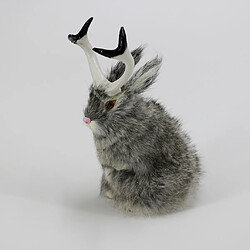 Avis réaliste artificiel lapin réaliste faune pâques furry animal figurine gris