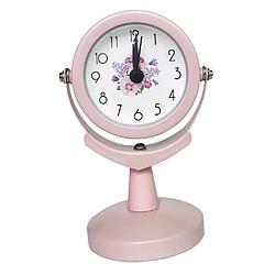 petite horloge de table ronde horloge heure de montre plateau de montre non rose alimentation par piles