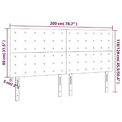 vidaXL Têtes de lit 4 pcs Crème 100x5x78/88 cm Tissu pas cher