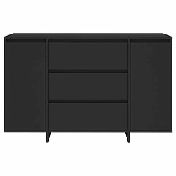 Maison Chic Buffet commode,console avec 3 tiroirs pour rangement Noir 120x41x75 cm Aggloméré -MN59960 pas cher