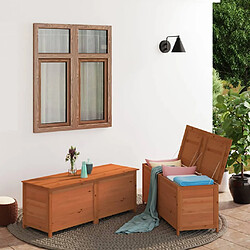 vidaXL Boîte à coussins d'extérieur Marron 150x50x56 cm Sapin massif 