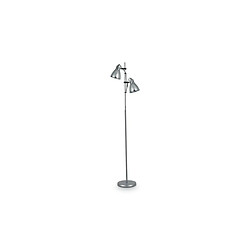 Ideal Lux Lampadaire réglable à 2 lumières, argent, chrome, E27