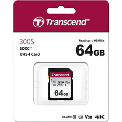 TRANSCEND Carte mémoire SDXC 64Go USH-I U3 V30