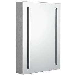 Helloshop26 Armoire de salle de bain à miroir led 50 x 13 x 70 cm gris 02_0006604 