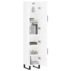 Avis Maison Chic Buffet,Meuble de Rangement,commode pour salon,Cuisine Blanc brillant 34,5x34x180 cm Bois d'ingénierie -MN12663