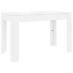 Maison Chic Table de salle à manger,Table à dîner Blanc 120x60x76 cm Bois d'ingénierie -GKD12916