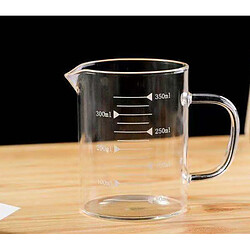 Universal Tasse de mesure en verre haute Tasse à lait transparente avec balance Tasse transparente haute résistance à la température Accessoires de cuisine(Transparent)