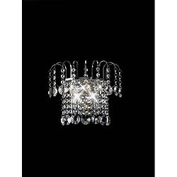 Luminaire Center Applique murale Rosina avec interrupteur 2 Ampoules chrome poli/cristal Coloris : chrome poli Largeur en Cm : 26 Hauteur en Cm : 24 Profondeur en Cm : 17 Poids en Kilos : 3 Nombre d'ampoules : 2 Type d'ampoule : G9 Puissanc