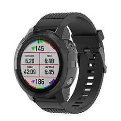 Wewoo Boîtier de montre Pour Garmin Fenix 6S / 6S Etui de protection en TPU avec moitié de Smart Watch noir transparent pas cher