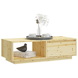 Avis vidaXL Table basse 110x50x33,5 cm bois de sapin massif