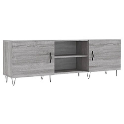 Maison Chic Meuble TV scandinave gris - Banc TV pour salon Sonoma 150x30x50 cm bois d'ingénierie -MN65542