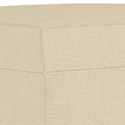 Acheter vidaXL Repose-pied Crème 70x55x41 cm Tissu