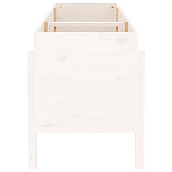 Acheter Maison Chic Jardinière,Lit surélevé de jardin - Bac à fleurs - pot de fleur blanc 160x50x57 cm bois de pin massif -GKD10731