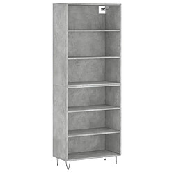 Maison Chic Buffet,Meuble de Rangement,commode pour salon,Cuisine gris béton 69,5x32,5x180 cm bois d'ingénierie -MN20948