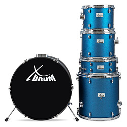 Avis XDrum Semi 22"" batterie standard Satin Blue Sparkle Set incl. pied cymbale + cymbales crash