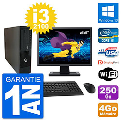 PC Fujitsu E910 DT Ecran 22" Intel i3-2100 RAM 4Go Disque 250Go Windows 10 Wifi · Occasion 