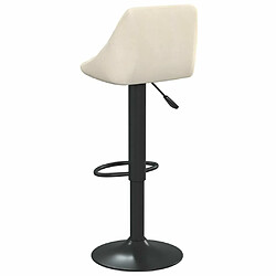 vidaXL Tabourets de bar lot de 2 crème velours pas cher