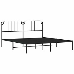 Acheter Maison Chic Cadre/structure de lit métal et tête de lit pour adulte - Lit Moderne Chambre noir 183x213 cm -MN72219