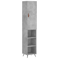 Maison Chic Buffet,Meuble de Rangement,commode pour salon,Cuisine Gris béton 34,5x34x180 cm Bois d'ingénierie -MN65507