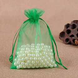 Wewoo 100 PCS Sac Cadeau Bijoux Organza De Mariage Anniversaire Fête Pochettes DessinsTaille Du 13X18cm Vert Herbe 