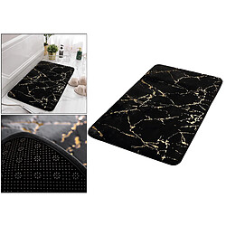 Tapis De Bain Tapis De Bain Absorbant L'eau Tapis De Sol De Chevet Noir 50x80cm pas cher