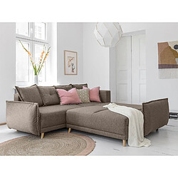 Avis Bestmobilier Lena - canapé d'angle convertible - avec coffre - style scandinave - 5 places - gauche